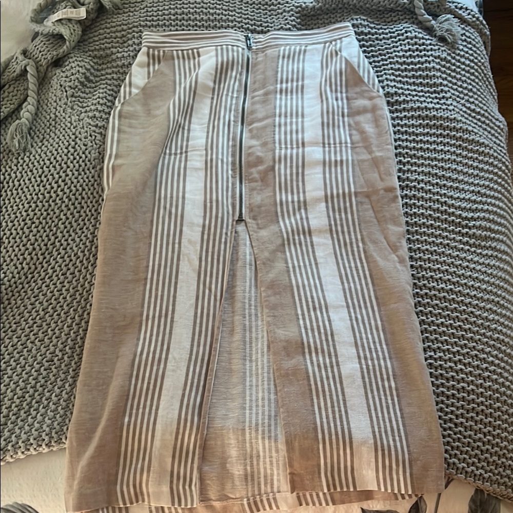 Striped Beige and White Skirt